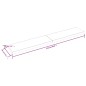 vidaXL Tablero mesa madera tratada borde vivo marrón 220x40x(2-6) cm vidaXL Tablero mesa madera tratada borde vivo marrón 220x40x(2-6) cm