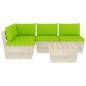 vidaXL Muebles de jardín de palets 5 piezas y cojines madera de abeto vidaXL Muebles de jardín de palets 5 piezas y cojines madera de abeto