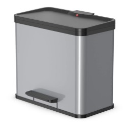 Hailo Cubo con pedal Oko Trio Plus tamaño L 3x9 L plateado 0633-220 