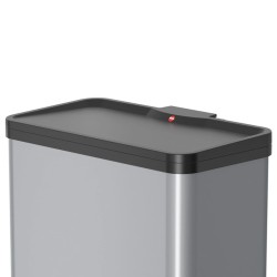 Hailo Cubo con pedal Oko Trio Plus tamaño L 3x9 L plateado 0633-220 