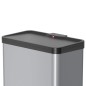 Hailo Cubo con pedal Oko Trio Plus tamaño L 3x9 L plateado 0633-220 Hailo Cubo con pedal Oko Trio Plus tamaño L 3x9 L plateado 0633-220
