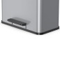 Hailo Cubo con pedal Oko Trio Plus tamaño L 3x9 L plateado 0633-220 Hailo Cubo con pedal Oko Trio Plus tamaño L 3x9 L plateado 0633-220