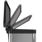 Hailo Cubo con pedal Oko Trio Plus tamaño L 3x9 L plateado 0633-220 Hailo Cubo con pedal Oko Trio Plus tamaño L 3x9 L plateado 0633-220
