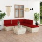 vidaXL Muebles de jardín de palets 6 piezas y cojines madera de abeto vidaXL Muebles de jardín de palets 6 piezas y cojines madera de abeto