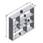 FMD Estantería de pared con 9 compartimentos roble envejecido y blanco FMD Estantería de pared con 9 compartimentos roble envejecido y blanco
