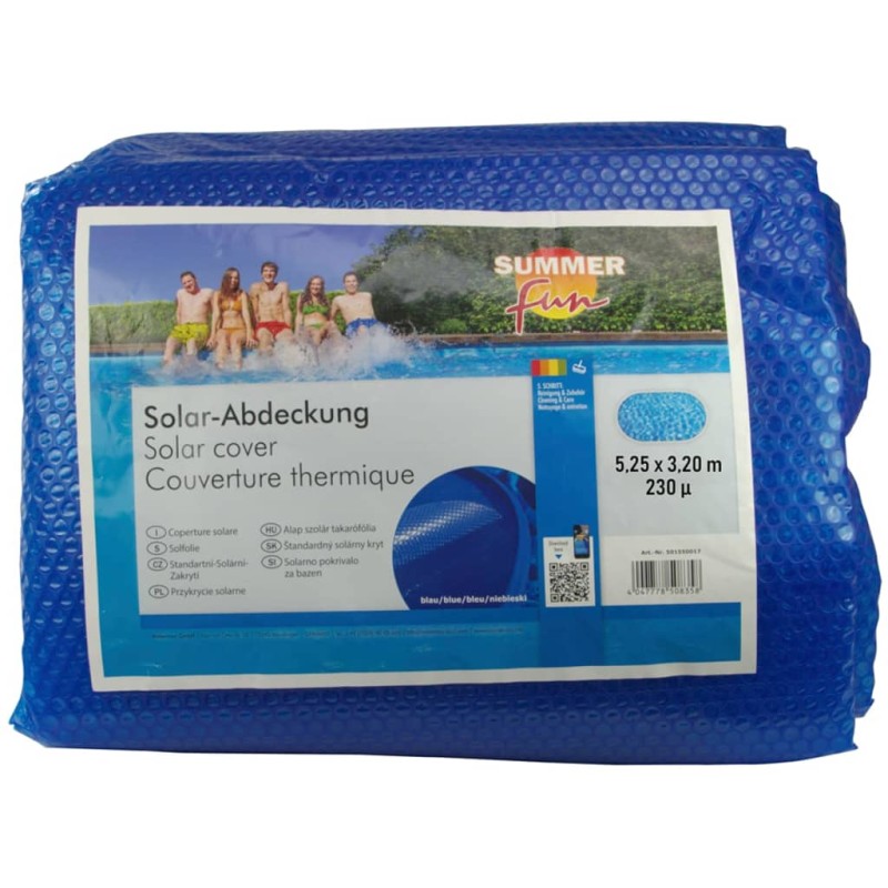 Summer Fun Cubierta solar para piscina ovalada PE azul 525x320 cm Summer Fun Cubierta solar para piscina ovalada PE azul 525x320 cm