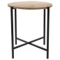 Ambiance Mesa auxiliar redonda de madera y metal 45 cm Ambiance Mesa auxiliar redonda de madera y metal 45 cm