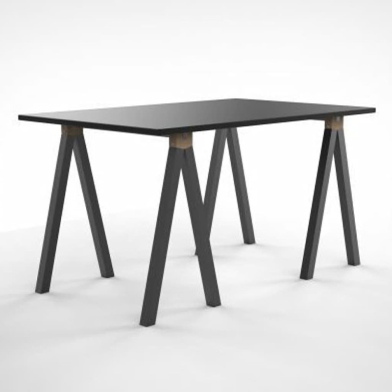 Nordlinger Caballete Aspen madera y metal negro 70x30x73 cm Nordlinger Caballete Aspen madera y metal negro 70x30x73 cm