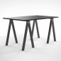 Nordlinger Caballete Aspen madera y metal negro 70x30x73 cm Nordlinger Caballete Aspen madera y metal negro 70x30x73 cm