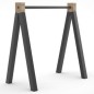 Nordlinger Caballete Aspen madera y metal negro 70x30x73 cm Nordlinger Caballete Aspen madera y metal negro 70x30x73 cm