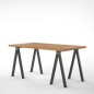 Nordlinger Caballete Aspen madera y metal negro 70x30x73 cm Nordlinger Caballete Aspen madera y metal negro 70x30x73 cm