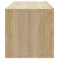 vidaXL Mueble TV de pared 2 uds madera contrachapada roble 100x30x30cm