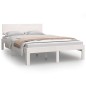vidaXL Estructura de cama madera maciza de pino blanco 120x200 cm vidaXL Estructura de cama madera maciza de pino blanco 120x200 cm