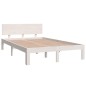 vidaXL Estructura de cama madera maciza de pino blanco 120x200 cm vidaXL Estructura de cama madera maciza de pino blanco 120x200 cm