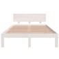 vidaXL Estructura de cama madera maciza de pino blanco 120x200 cm vidaXL Estructura de cama madera maciza de pino blanco 120x200 cm