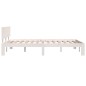 vidaXL Estructura de cama madera maciza de pino blanco 120x200 cm vidaXL Estructura de cama madera maciza de pino blanco 120x200 cm