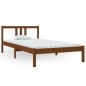 vidaXL Estructura de cama madera maciza marrón miel 100x200 cm vidaXL Estructura de cama madera maciza marrón miel 100x200 cm