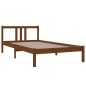 vidaXL Estructura de cama madera maciza marrón miel 100x200 cm vidaXL Estructura de cama madera maciza marrón miel 100x200 cm