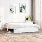 vidaXL Estructura de cama madera maciza blanco 150x200 cm vidaXL Estructura de cama madera maciza blanco 150x200 cm