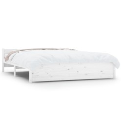 vidaXL Estructura de cama madera maciza blanco 150x200 cm