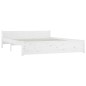 vidaXL Estructura de cama madera maciza blanco 150x200 cm vidaXL Estructura de cama madera maciza blanco 150x200 cm