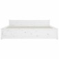 vidaXL Estructura de cama madera maciza blanco 150x200 cm vidaXL Estructura de cama madera maciza blanco 150x200 cm