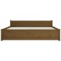 vidaXL Estructura de cama king madera maciza marrón miel 150x200 cm vidaXL Estructura de cama king madera maciza marrón miel 150x200 cm
