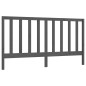 vidaXL Cabecero de cama madera maciza de pino gris 186x4x100 cm vidaXL Cabecero de cama madera maciza de pino gris 186x4x100 cm