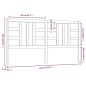 vidaXL Cabecero de cama madera maciza de pino gris 186x4x100 cm vidaXL Cabecero de cama madera maciza de pino gris 186x4x100 cm
