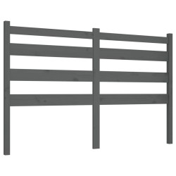 vidaXL Cabecero de cama madera maciza de pino gris 186x4x100 cm