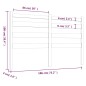 vidaXL Cabecero de cama madera maciza de pino gris 186x4x100 cm