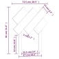 vidaXL Cabecero de cama madera maciza de pino 72,5x3x81 cm