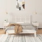 vidaXL Cabecero de cama de pared madera maciza pino blanco 141x3x63 cm vidaXL Cabecero de cama de pared madera maciza pino blanco 141x3x63 cm
