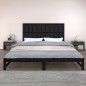 vidaXL Cabecero de cama de pared madera maciza pino negro 204x3x90 cm vidaXL Cabecero de cama de pared madera maciza pino negro 204x3x90 cm