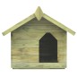 vidaXL Casa de perro de jardín tejado abierto madera pino impregnada