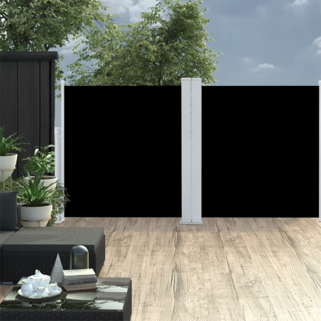 vidaXL Toldo lateral retráctil negro 120x600 cm
