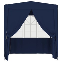 vidaXL Carpa profesional de fiestas con paredes azul 90 g/m² 2,5x2,5 m