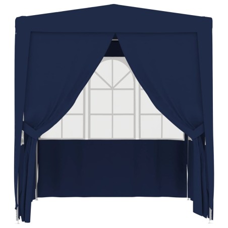 vidaXL Carpa profesional de fiestas con paredes azul 90 g/m² 2,5x2,5 m
