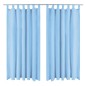 vidaXL Cortinas de micro-raso con bucles 2 unidades 140x225cm turquesa vidaXL Cortinas de micro-raso con bucles 2 unidades 140x225cm turquesa