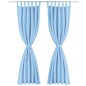 vidaXL Cortinas de micro-raso con bucles 2 unidades 140x225cm turquesa vidaXL Cortinas de micro-raso con bucles 2 unidades 140x225cm turquesa