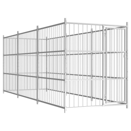 vidaXL Perrera de exterior 450x150x185 cm