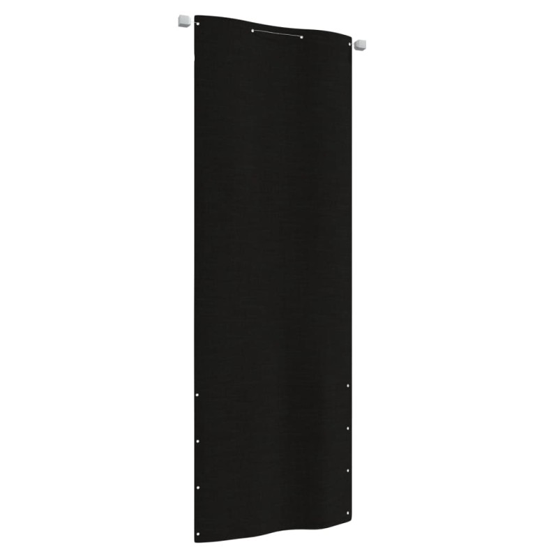 vidaXL Toldo pantalla para balcón de tela oxford negro 80x240 cm