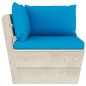 vidaXL Muebles de jardín de palets 6 piezas y cojines madera de abeto vidaXL Muebles de jardín de palets 6 piezas y cojines madera de abeto