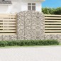 vidaXL Cesta gaviones forma arco hierro galvanizado 200x30x220/240 cm