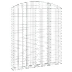 vidaXL Cesta gaviones forma arco hierro galvanizado 200x30x220/240 cm
