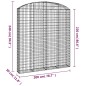 vidaXL Cesta gaviones forma arco hierro galvanizado 200x30x220/240 cm