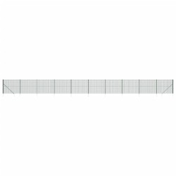 vidaXL Cerca de alambre con pinchos de anclaje verde 2,2x25 m