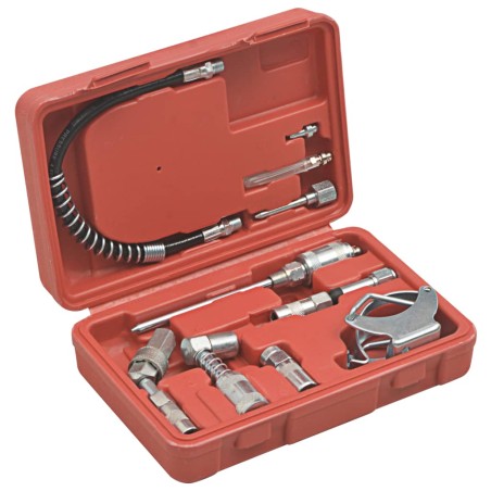 vidaXL Kit de accesorios de lubricación 11 piezas