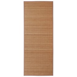vidaXL Alfombra rectangular de bambú marrón 80 x 300 cm