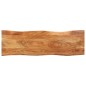 vidaXL Banco con borde irregular madera maciza de acacia y acero 110cm vidaXL Banco con borde irregular madera maciza de acacia y acero 110cm